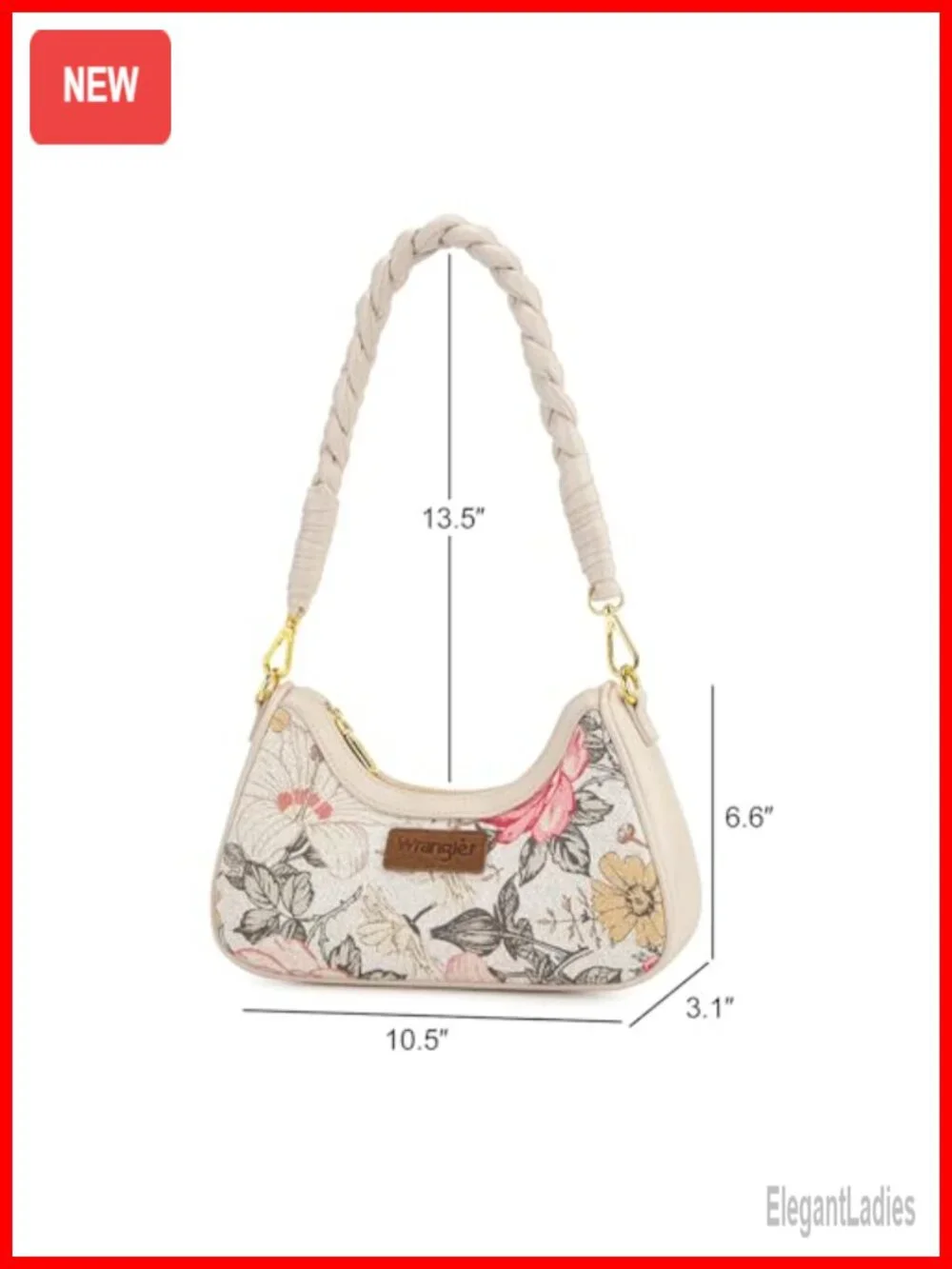 Vintage Floral Hobo Bag Braided Handle Shoulder Bag Canvas PU Leather